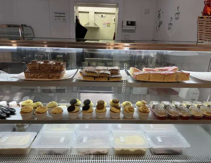 Cakes and bakes in our café counter